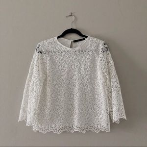 NWOT ZARA 3/4 sleeves lace top